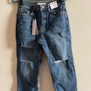 NWT Topshop High Waisted Straight Leg Jeans Size 26